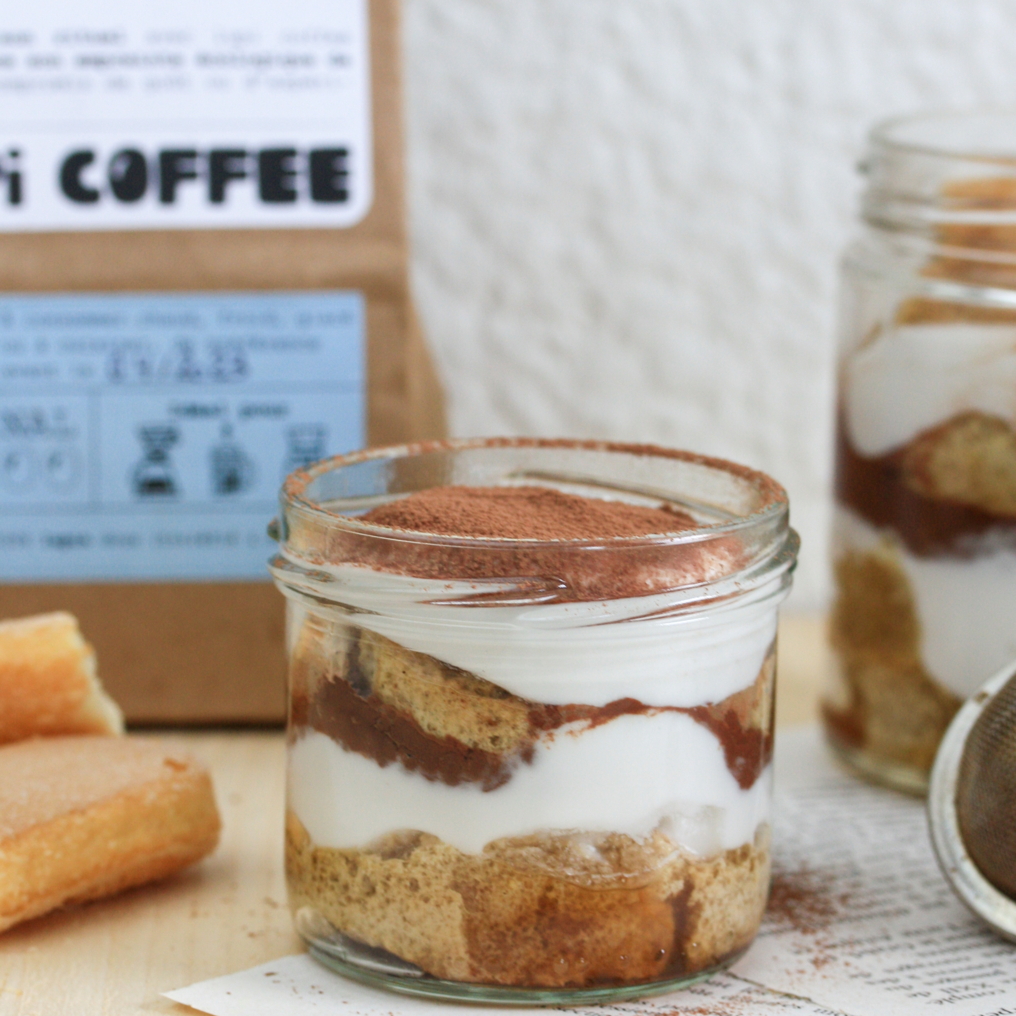 Tiramisu vegan avec café de lupin