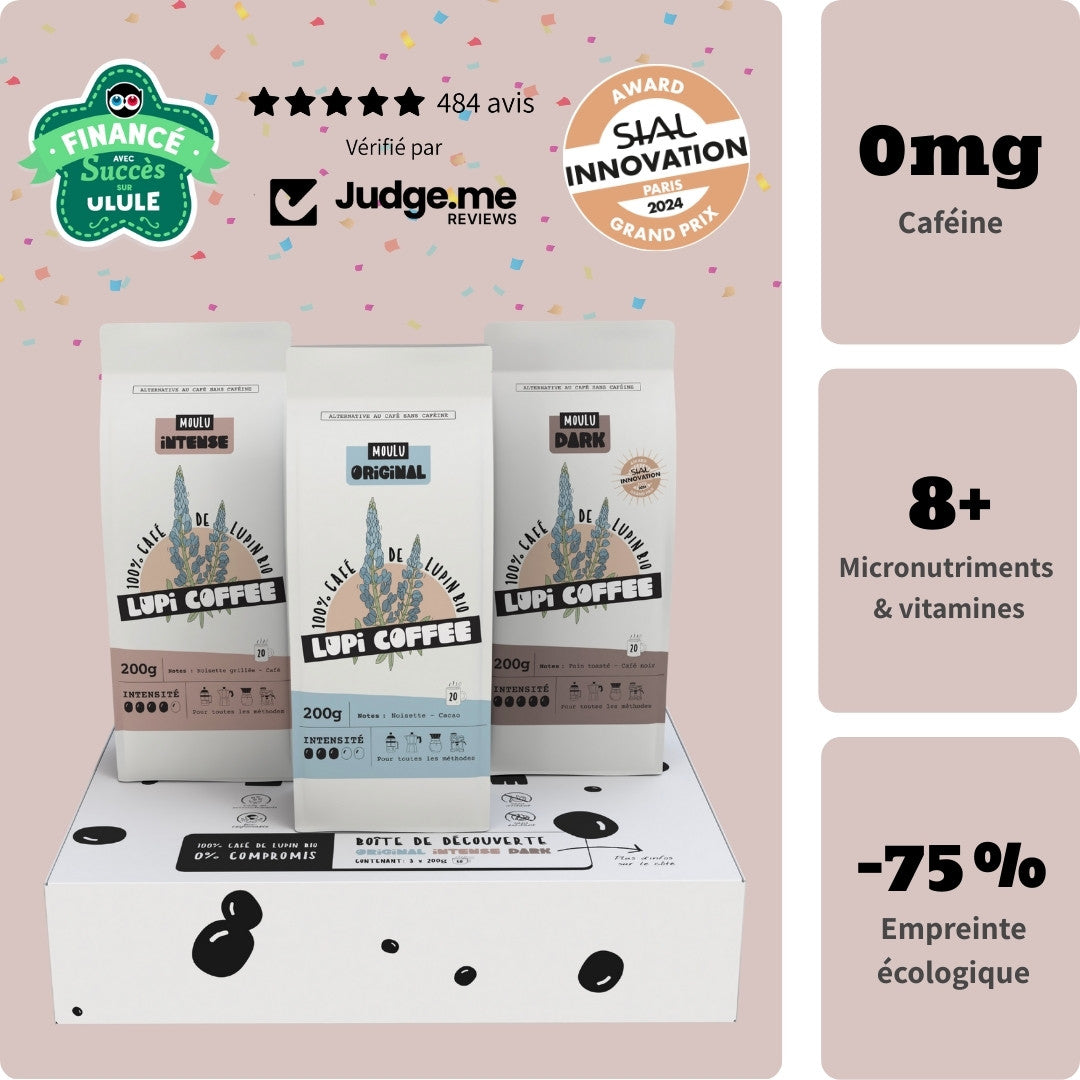 Boîte de découverte - 3x 200g Café de lupin bio