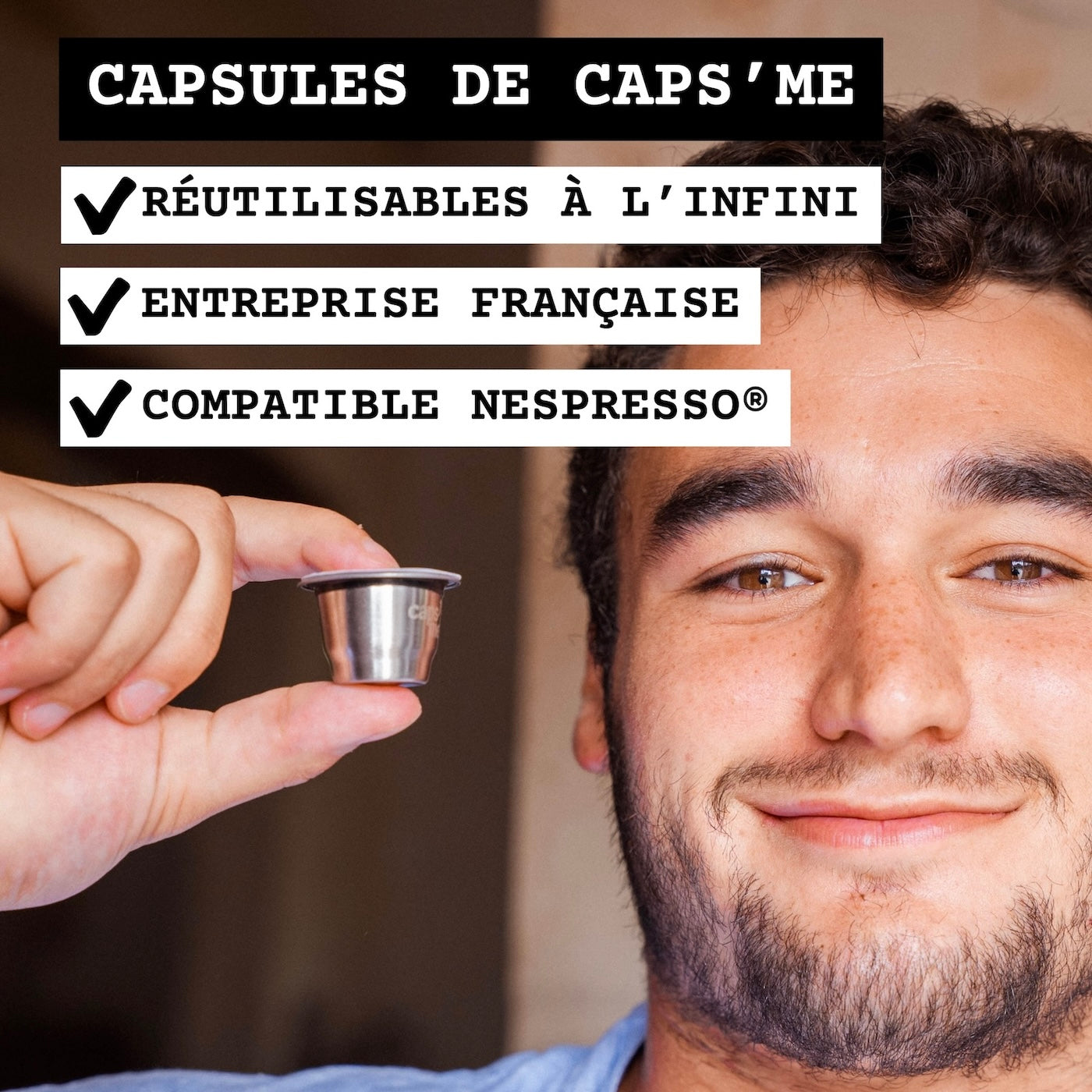 Capsules réutilisables de caps'me chez Lupi Coffee scene
